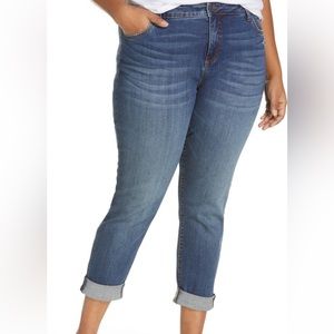 KUT from the Kloth Catherine Cuffed Boyfriend Jeans Plus Size Wellbeing